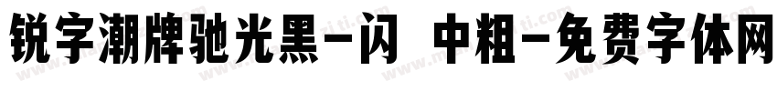 锐字潮牌驰光黑-闪 中粗字体转换